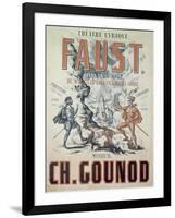 Poster Advertising Faust, Opera by Charles Gounod-null-Framed Giclee Print