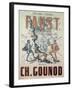 Poster Advertising Faust, Opera by Charles Gounod-null-Framed Giclee Print