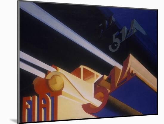 Poster Advertising Fiat Cars, 1931-null-Mounted Giclee Print