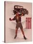 Poster Advertising Fiat Cars, C1930s-null-Stretched Canvas