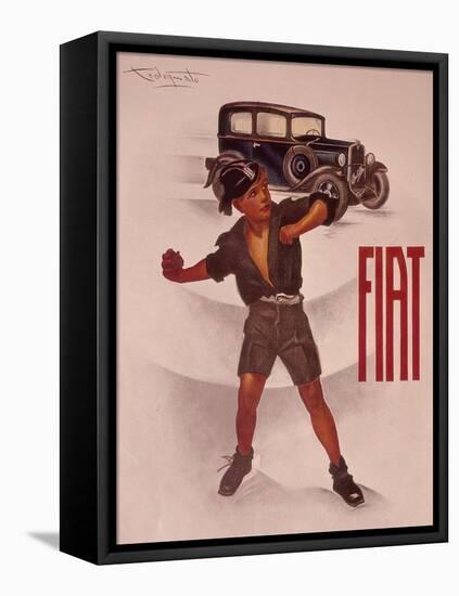 Poster Advertising Fiat Cars, C1930s-null-Framed Stretched Canvas