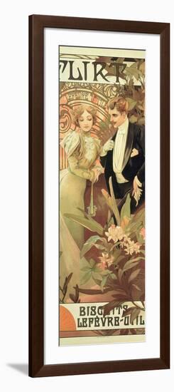 Poster Advertising 'Flirt' Biscuits by 'Lefevre-Utile', 1899-Alphonse Mucha-Framed Giclee Print