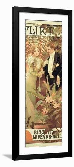 Poster Advertising 'Flirt' Biscuits by 'Lefevre-Utile', 1899-Alphonse Mucha-Framed Giclee Print