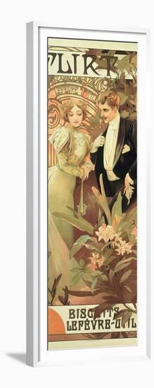 Poster Advertising 'Flirt' Biscuits by 'Lefevre-Utile', 1899-Alphonse Mucha-Framed Giclee Print