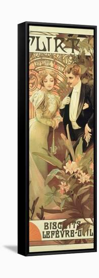 Poster Advertising 'Flirt' Biscuits by 'Lefevre-Utile', 1899-Alphonse Mucha-Framed Stretched Canvas