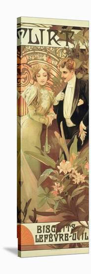 Poster Advertising 'Flirt' Biscuits by 'Lefevre-Utile', 1899-Alphonse Mucha-Stretched Canvas