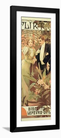 Poster Advertising 'Flirt' Biscuits by 'Lefevre-Utile', 1899-Alphonse Mucha-Framed Giclee Print