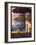 Poster Advertising French Railways to Mediterranean Coast-null-Framed Photographic Print