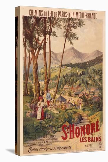 Poster Advertising French Railways to St Honore Les Bains-null-Stretched Canvas