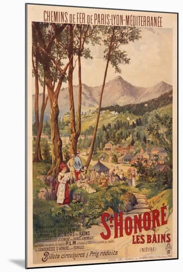 Poster Advertising French Railways to St Honore Les Bains-null-Mounted Art Print