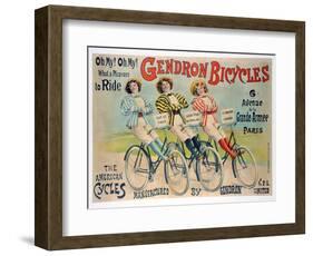 Poster Advertising Gendron Bicycles, Published by Chambrelent, Paris-null-Framed Giclee Print