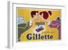 Poster Advertising Gillette Razors-Italian School-Framed Giclee Print