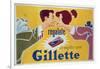 Poster Advertising Gillette Razors-Italian School-Framed Giclee Print