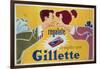 Poster Advertising Gillette Razors-Italian School-Framed Giclee Print