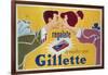 Poster Advertising Gillette Razors-Italian School-Framed Giclee Print