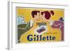 Poster Advertising Gillette Razors-Italian School-Framed Giclee Print