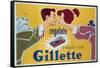 Poster Advertising Gillette Razors-Italian School-Framed Stretched Canvas