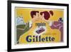 Poster Advertising Gillette Razors-Italian School-Framed Giclee Print