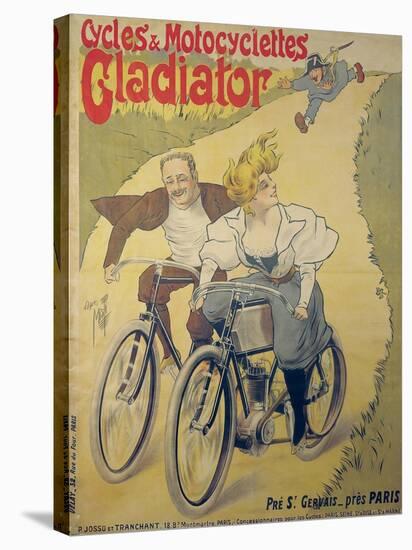 Poster Advertising Gladiator Bicycles and Motorcycles-Ferdinand Misti-mifliez-Stretched Canvas