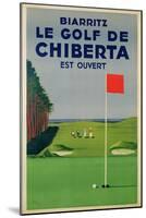 Poster Advertising Golfing Holidays in Biarritz, 1948-null-Mounted Giclee Print