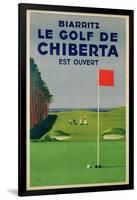 Poster Advertising Golfing Holidays in Biarritz, 1948-null-Framed Giclee Print