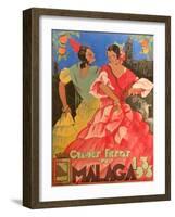Poster Advertising Grandes Fiestas De Malaga 1933-null-Framed Giclee Print
