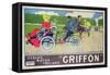 Poster Advertising "Griffon Cycles, Motos & Tricars"-Walter Thor-Framed Stretched Canvas