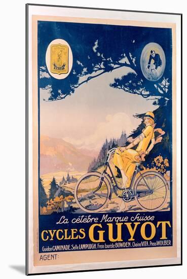 Poster Advertising Guyot Bicycles-null-Mounted Giclee Print