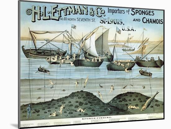 Poster Advertising 'H.L. Ettman and Co., Importers of Sponges and Chamois', 1897-null-Mounted Giclee Print