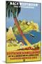 Poster Advertising 'Hamburg-Amerika Linie' Routes to the West Indies and Central America-German School-Mounted Giclee Print