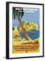 Poster Advertising 'Hamburg-Amerika Linie' Routes to the West Indies and Central America-German School-Framed Giclee Print