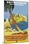 Poster Advertising 'Hamburg-Amerika Linie' Routes to the West Indies and Central America-German School-Mounted Giclee Print