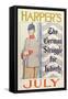 Poster Advertising Harper's New Monthly Magazine, July 1895 (Colour Lithograph)-Edward Penfield-Framed Stretched Canvas