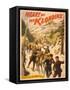 Poster Advertising 'Heart of the Klondike' by Scott Marble, 1897-null-Framed Stretched Canvas