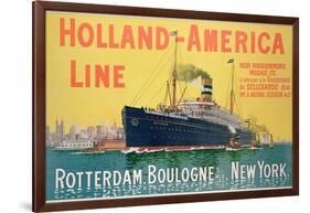 Poster Advertising 'Holland-America Line'-French School-Framed Giclee Print