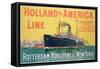 Poster Advertising 'Holland-America Line'-French School-Framed Stretched Canvas