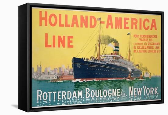 Poster Advertising 'Holland-America Line'-French School-Framed Stretched Canvas