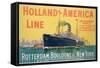 Poster Advertising 'Holland-America Line'-French School-Framed Stretched Canvas