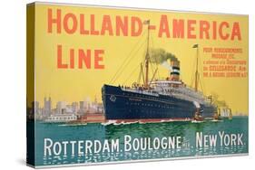 Poster Advertising 'Holland-America Line'-French School-Stretched Canvas