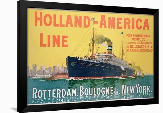 Poster Advertising 'Holland-America Line'-French School-Framed Giclee Print