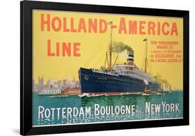 Poster Advertising 'Holland-America Line'-French School-Framed Giclee Print