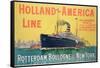 Poster Advertising 'Holland-America Line'-French School-Framed Stretched Canvas