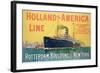 Poster Advertising 'Holland-America Line'-French School-Framed Giclee Print