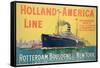 Poster Advertising 'Holland-America Line'-French School-Framed Stretched Canvas