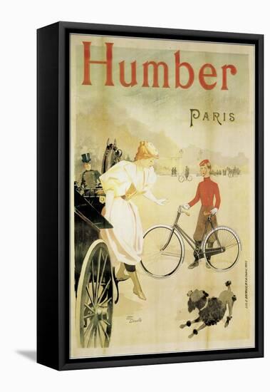 Poster Advertising 'Humber' Bicycles, 1900-Maurice Deville-Framed Stretched Canvas