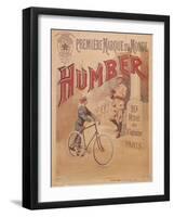 Poster Advertising Humber Bicycles, Late 19th-Early 20th Century-null-Framed Giclee Print