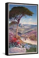 Poster Advertising Hyeres, Provence-Hugo D' Alesi-Framed Stretched Canvas