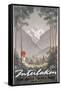 Poster Advertising Interlaken as a Holiday Destination, C.1930-null-Framed Stretched Canvas