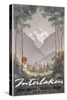 Poster Advertising Interlaken as a Holiday Destination, C.1930-null-Stretched Canvas