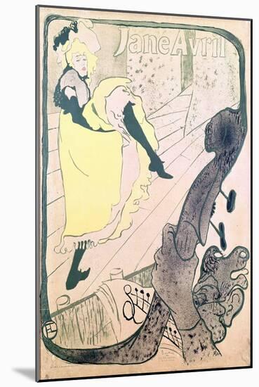 Poster Advertising Jane Avril at the Jardin de Paris, 1893-Henri de Toulouse-Lautrec-Mounted Giclee Print
